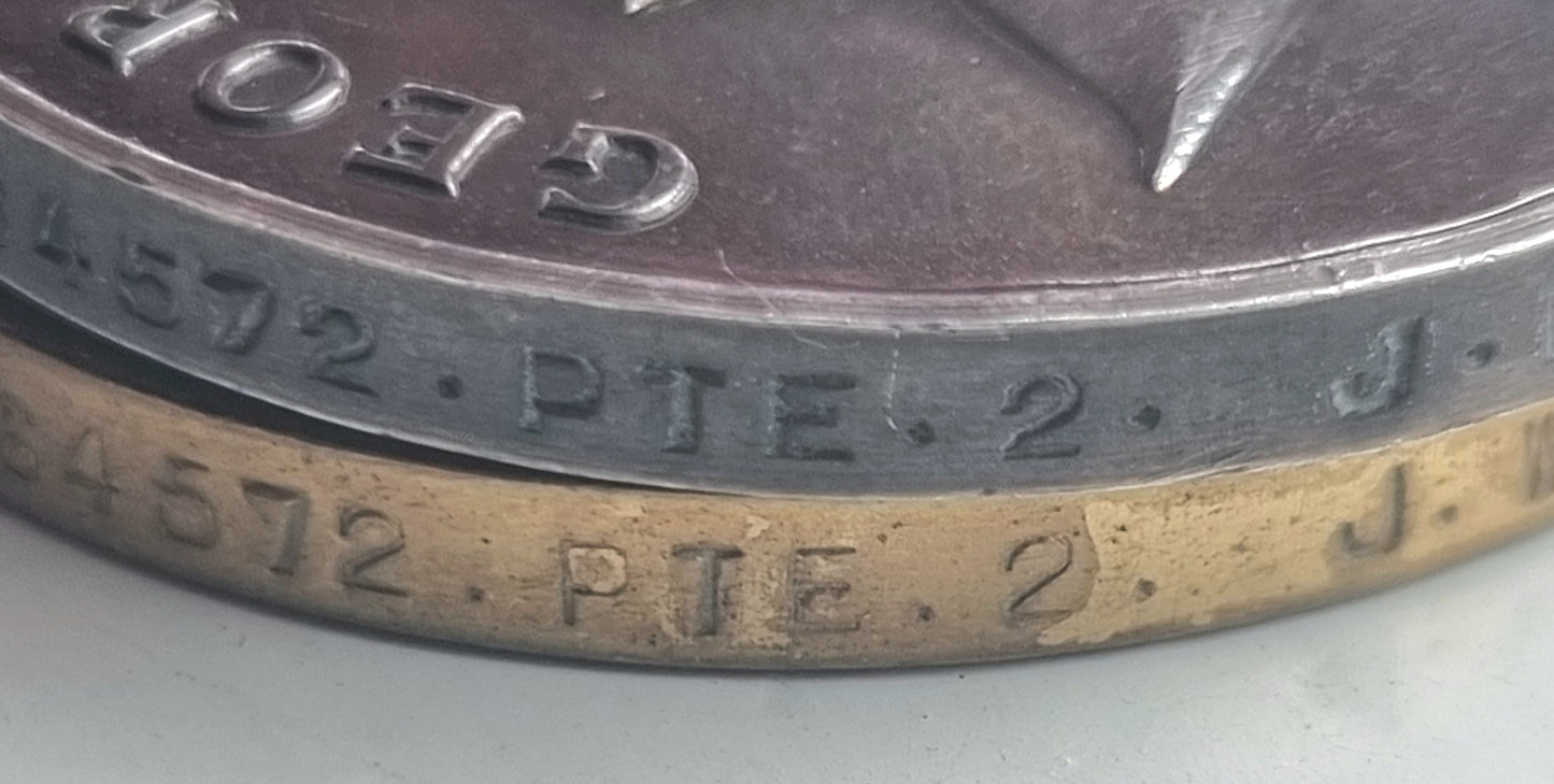 SOLD! WW1 British Medal Duo Private J Welsh Royal Air Force RAF