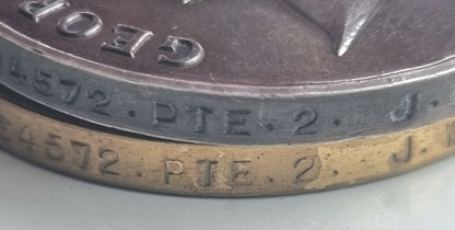 SOLD! WW1 British Medal Duo Private J Welsh Royal Air Force RAF