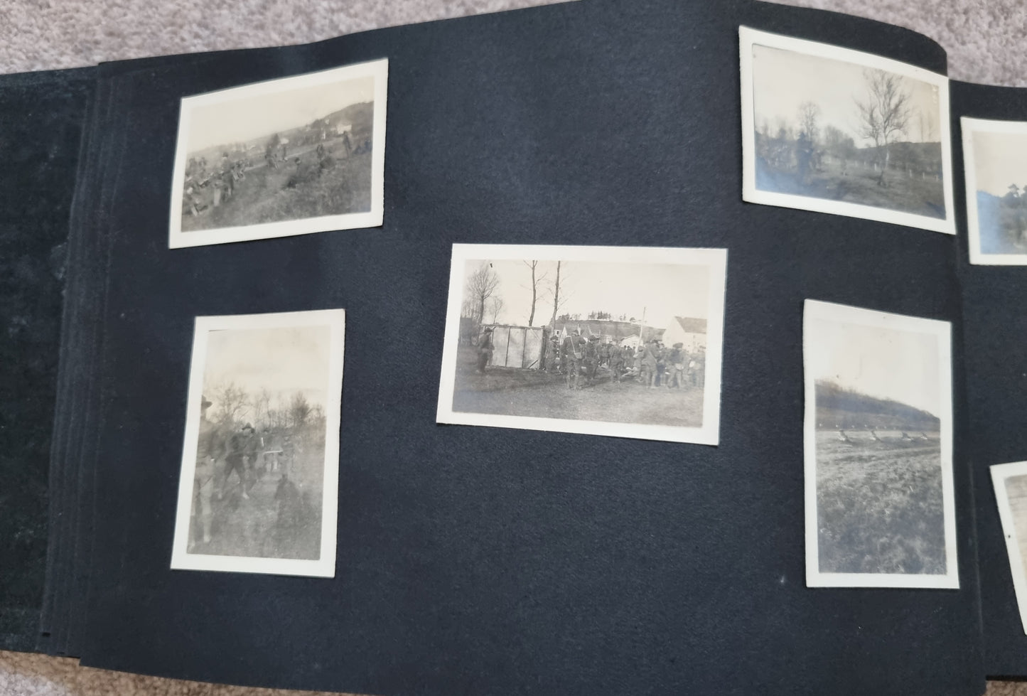 SOLD! Rare WW1 US Army Soldier's Photo Album Plus Ephemera - 125 Photos