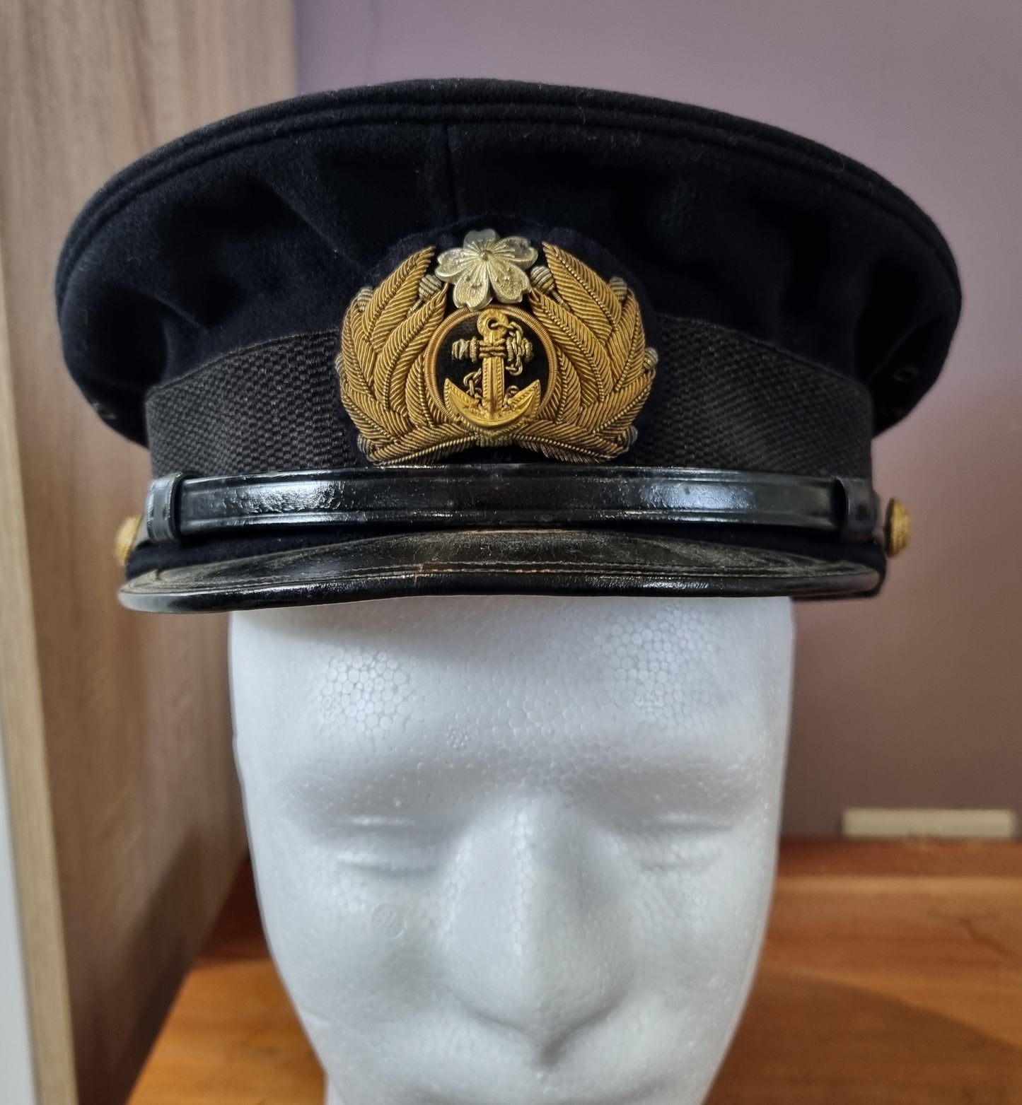 SOLD! WW2 Japanese Navy Officer’s Visor Cap with Cover & Box, Named