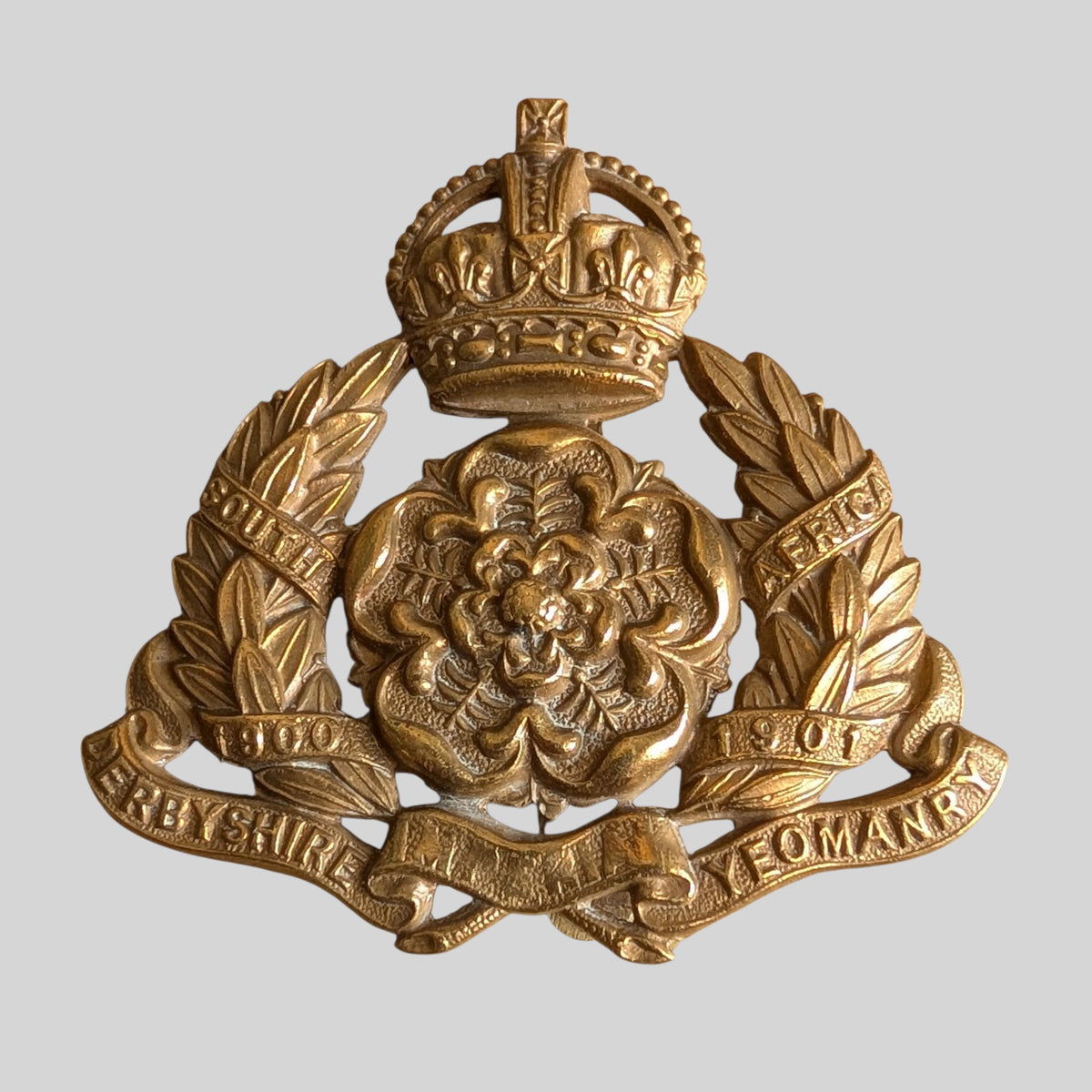Derbyshire Yeomanry Gilding Metal Cap Badge