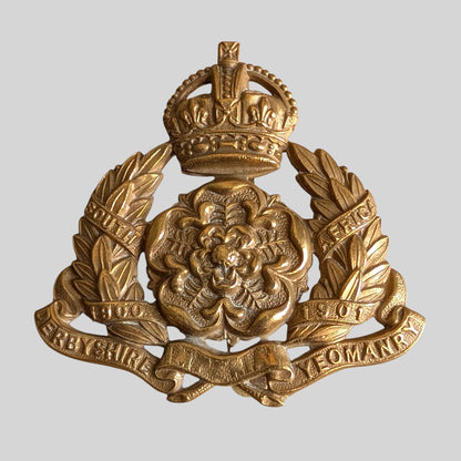 Derbyshire Yeomanry Gilding Metal Cap Badge