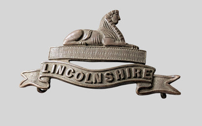Lincolnshire Regiment Officer's Bronze Cap Badge - 3 Lugs