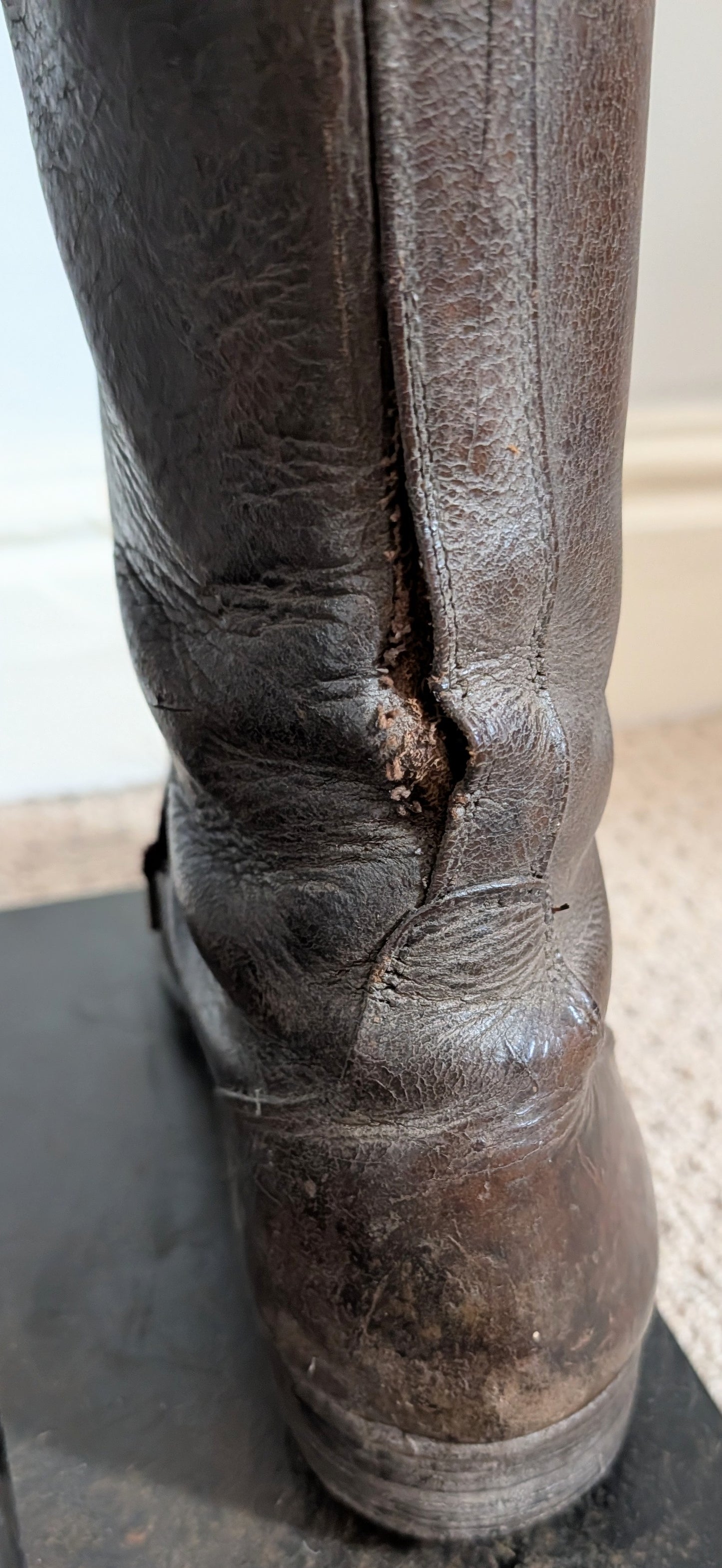 WW1 British officer's  Private Purchase Leather Hobnailed Trench Boots