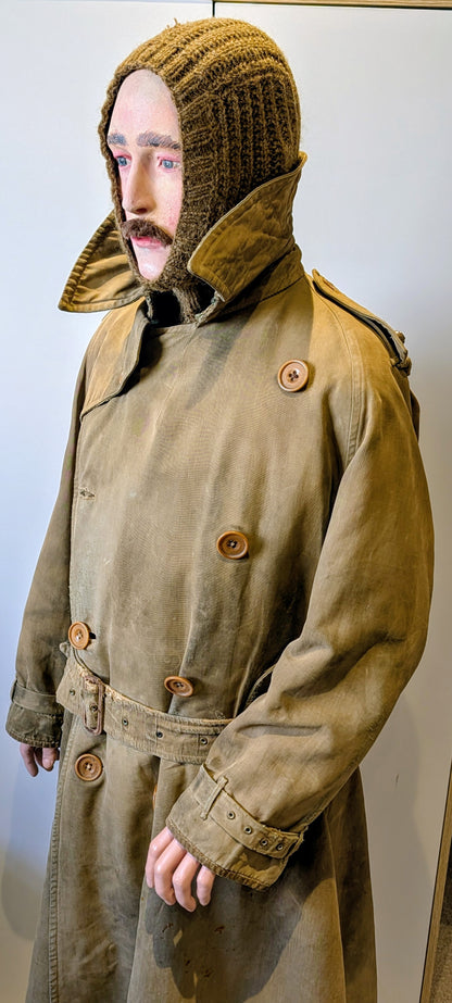 SOLD! Rare WW1 Burberry Officers Private Purchase Trench Coat with button-in Woollen Liner & Balaclava