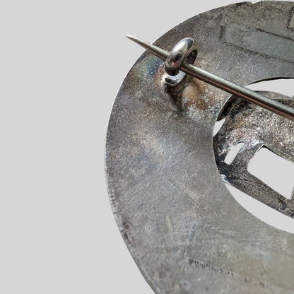 Rare Victorian Dumbartonshire Rifle Volunteers Silvered Plaid Brooch