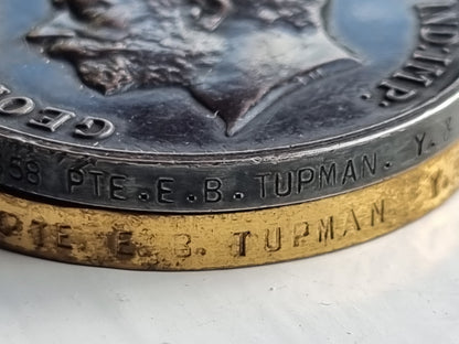 Incredible WW1 Gallantry Military Medal & Wound Badge Group to a deserter, Private Edwin Birch Tupman, Yorks & Lancs Regiment