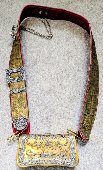 SOLD! Beautiful Victorian 11th Hussars Full Dress Frogged Jacket & Crossbelt 1870-80 Zulu War period