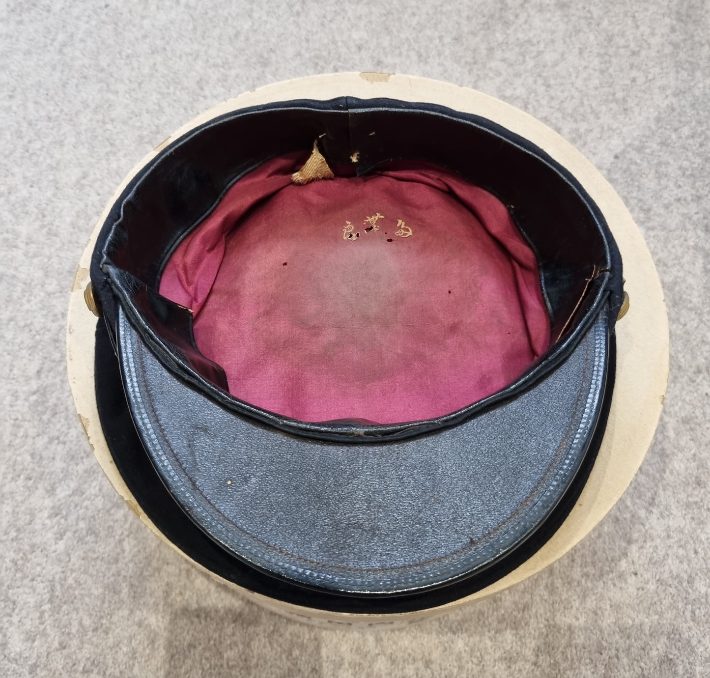 SOLD! WW2 Japanese Navy Officer’s Visor Cap with Cover & Box, Named