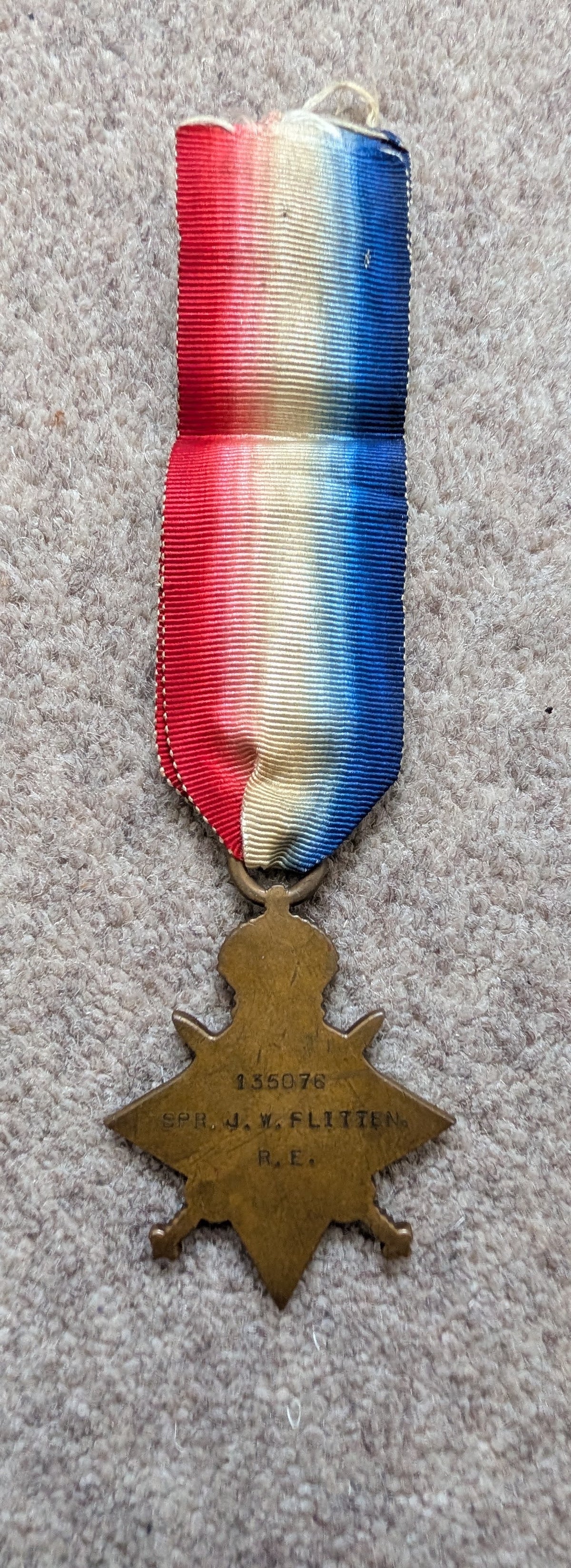 WW1 British Medal Trio John William Flitten Royal Engineers from Hull