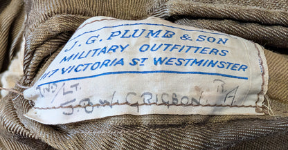 WW2 1939 British Army Royal Artillery 2nd Lieutenant Jacket Named