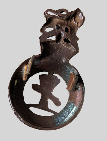 Royal Devon Yeomanry  Artillery Officer's Bronze Cap Badge