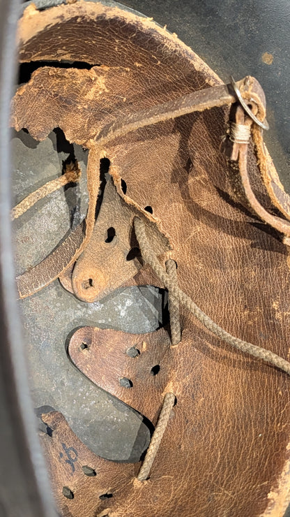 1930s German Army Wehrmacht Transitional Helmet With Decal Remnant