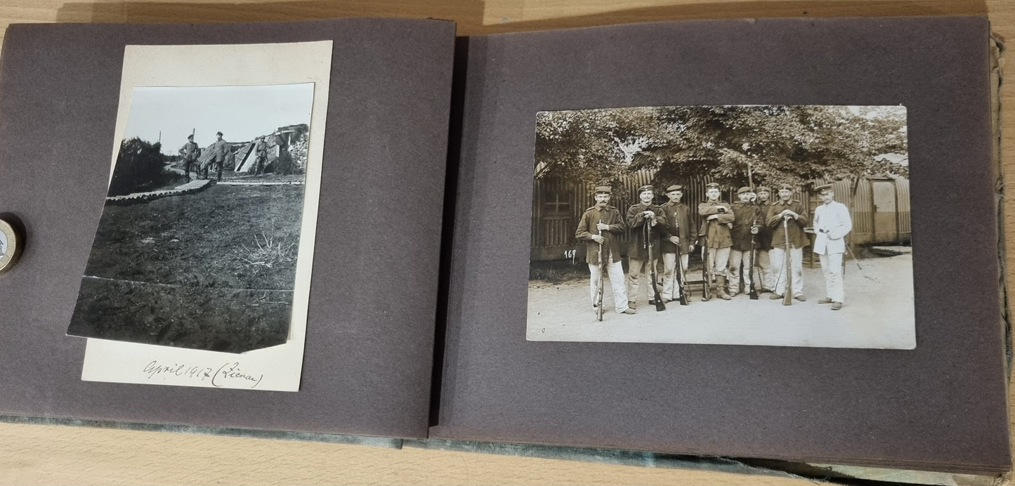 SOLD! WW1 German Army Soldier's Photo Album - 47 Photos + 7 Memorials