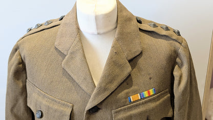WW1 British Army Captain's Rifle Brigade Uniform Jacket Dated 1918