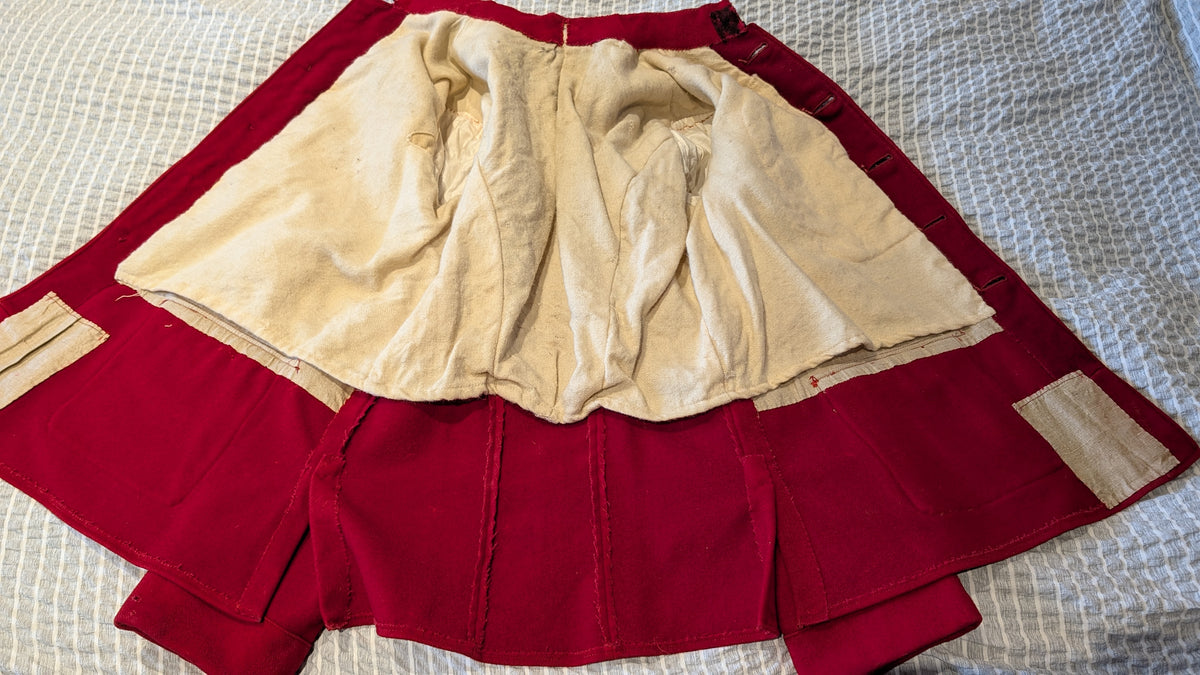 Rare Victorian British Army Cavalry Scarlet Wool Working Jacket