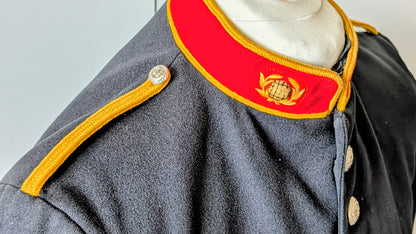 Vintage Royal Marines Tunic Bandsman RM Band Jacket Yellow Braid 1980s