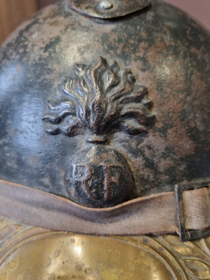 SOLD! WW1 French Infantry M15 ‘Adrian’ Helmet with Veterans Plate