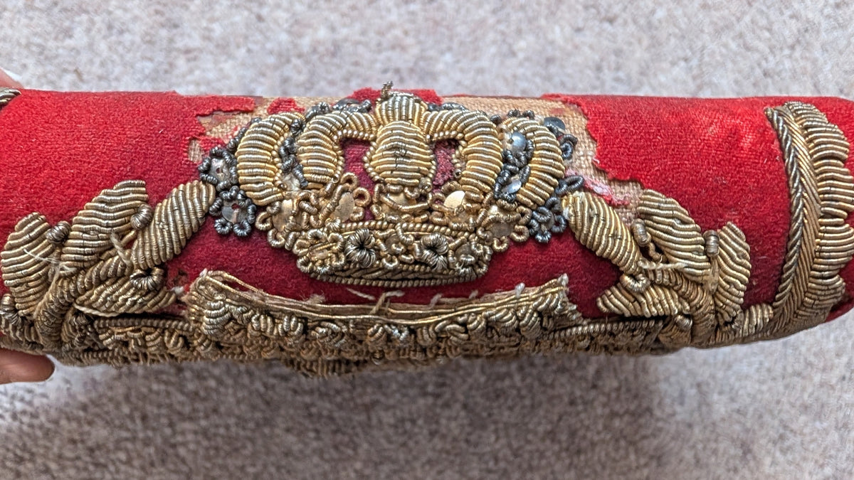 Lovely Victorian 15th King's Hussars Bullion Wire Crossbelt Pouch 1855-1880