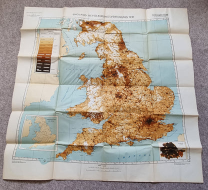 SOLD! Rare Operation Sealion  Planning Map Folder for England