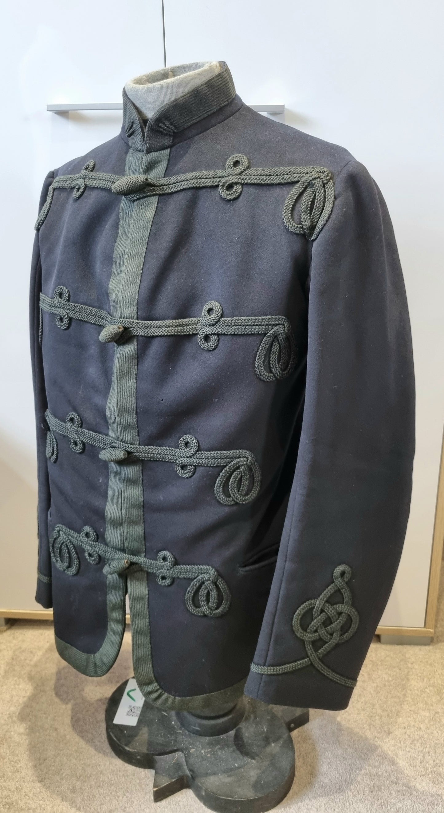 SOLD! Late Victorian / Early Edwardian Blue Wool Frogged Jacket Patrol Jacket