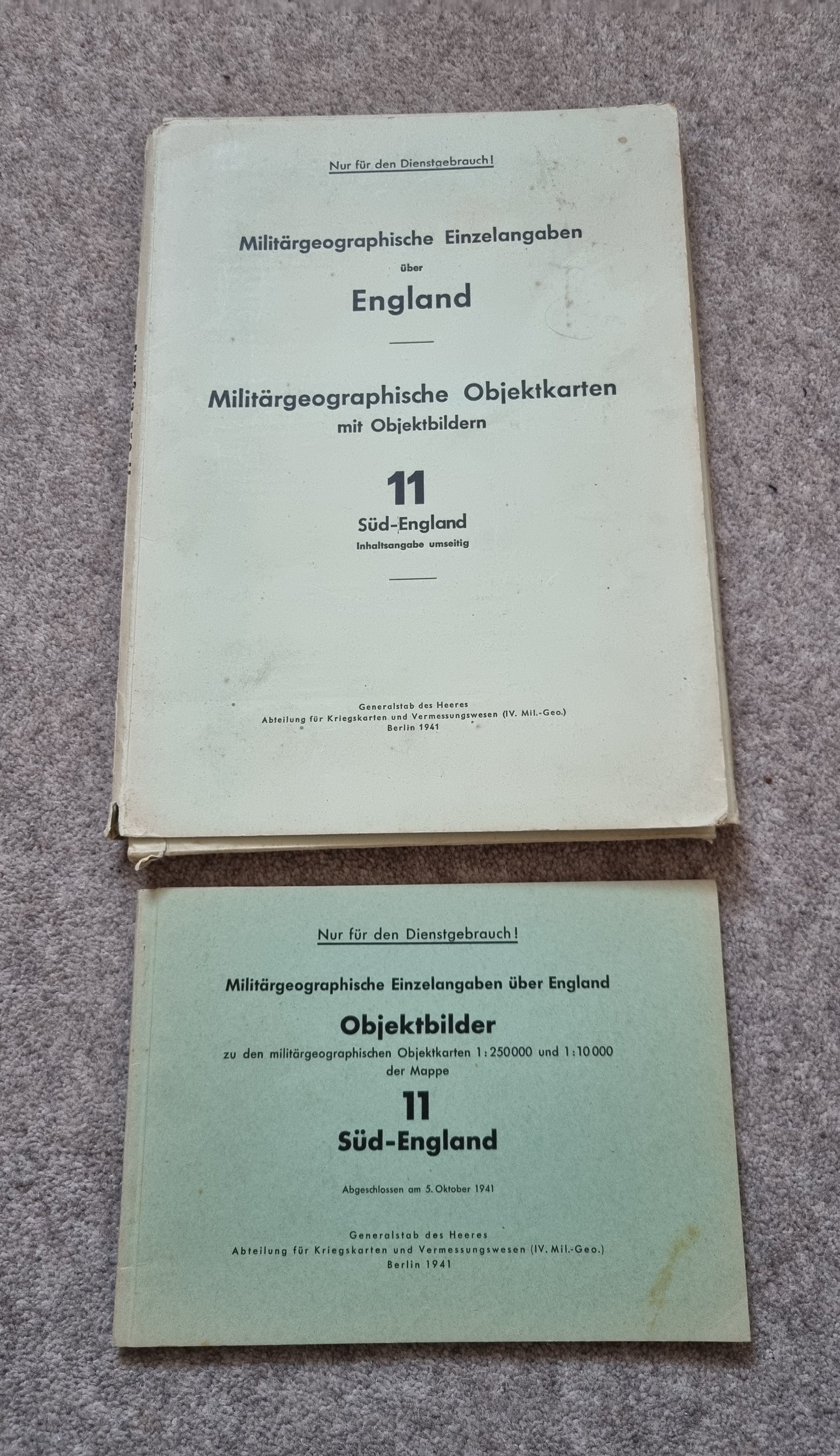 WW2 Operation Sealion German Invasion Map Folder & Objektbilder for South England