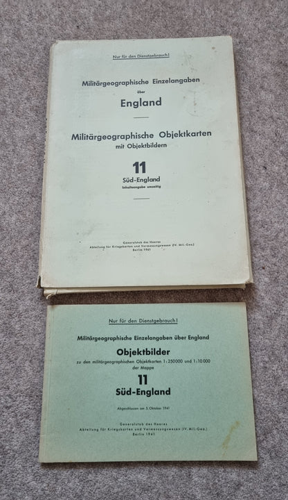WW2 Operation Sealion German Invasion Map Folder & Objektbilder for South England