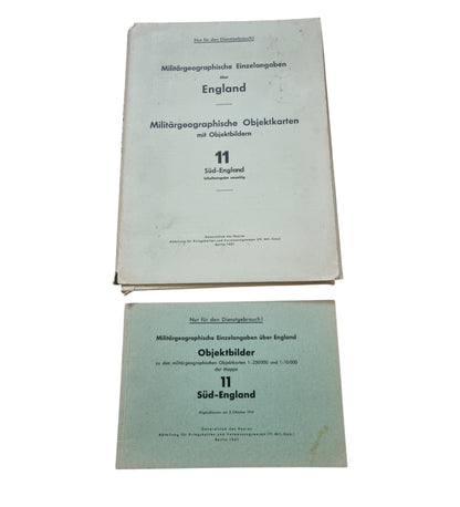 SOLD! WW2 Operation Sealion German Invasion Map Folder & Objektbilder for South England