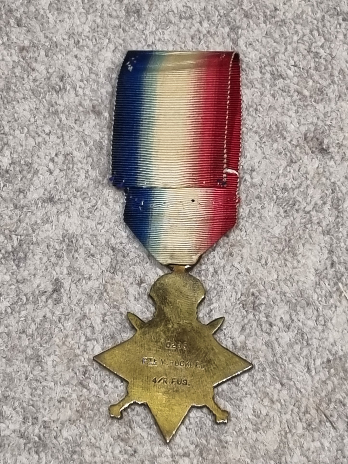 SOLD! WW1/WW2 Nimy Bridge British Army 1914 Mons Star and Clasp Medal Group to Private Mark Huckle - 4th Royal Fusiliers BEF