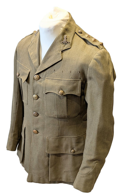 1930 Interwar British Army 11th Hussars Captain's Uniform Jacket Named