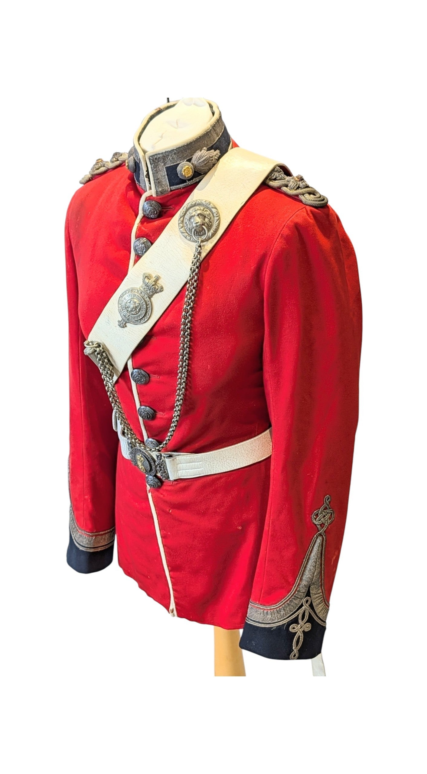 Victorian 1st Volunteer Battalion Royal Fusiliers Scarlet Jacket, Belt & Crossbelt Named to H R B Hickman