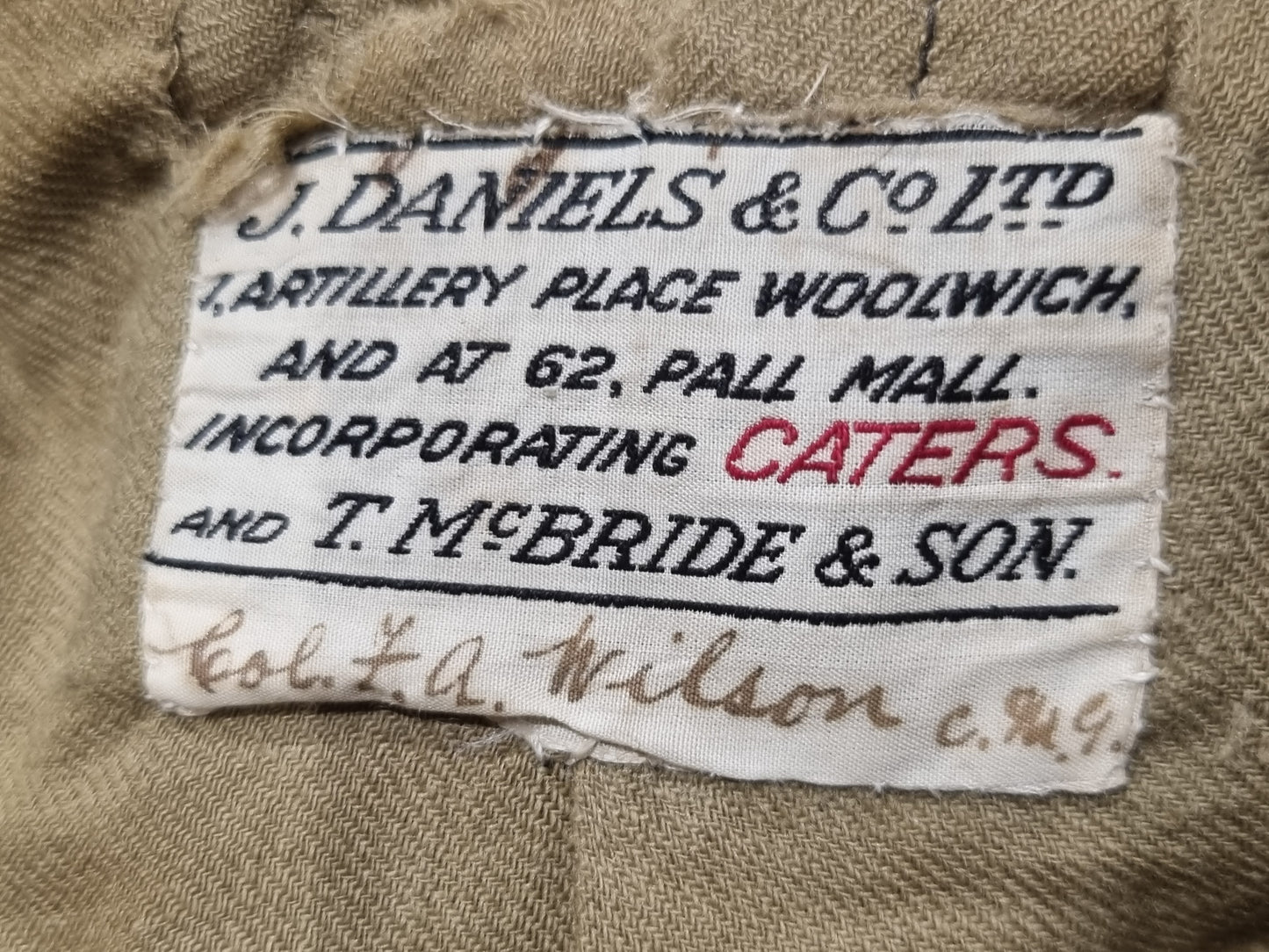 WW1 Complete Uniform With Cane, Sam Browne  & Boots Major General Francis Adrian Wilson CMG Royal Artillery