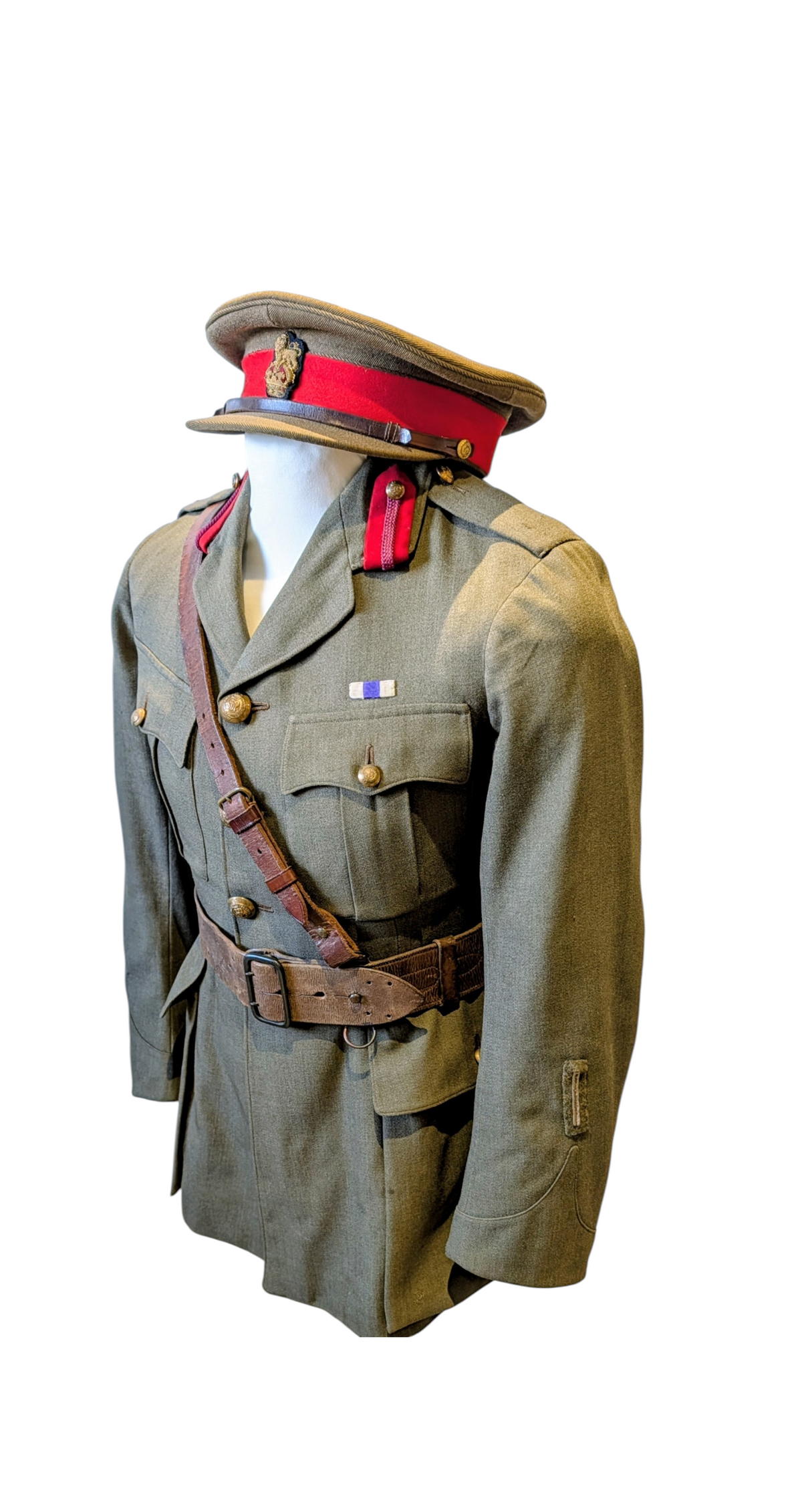 WW1 British Staff Officer Cap, Jacket & Sam Browne W B Robertson MC 1917
