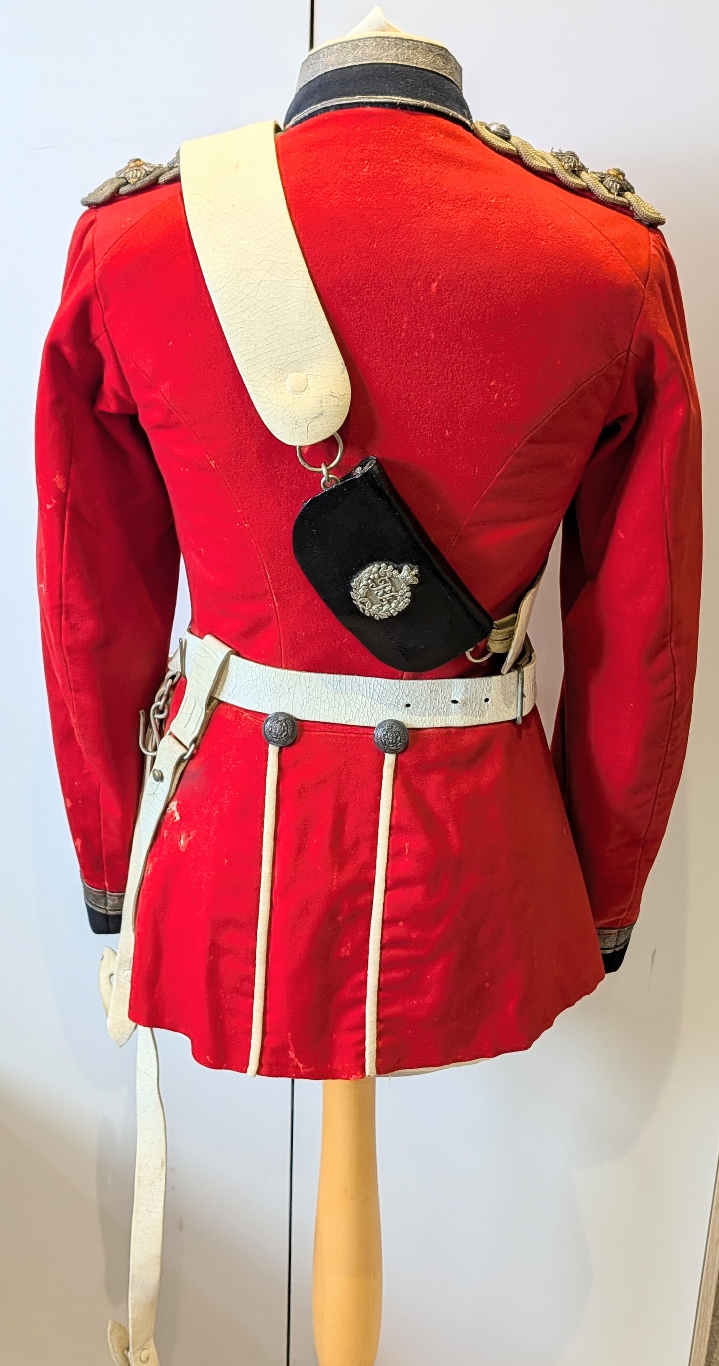 Victorian 1st Volunteer Battalion Royal Fusiliers Scarlet Jacket, Belt & Crossbelt Named to H R B Hickman