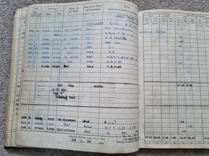 SOLD! Rare WW2 Glider Pilot RCAF Flying Log Book to Brian Andrews, Operation Varsity