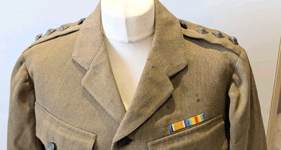WW1 British Army Captain's Rifle Brigade Uniform Jacket Dated 1918