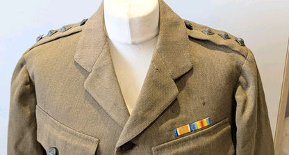 WW1 British Army Captain's Rifle Brigade Uniform Jacket Dated 1918
