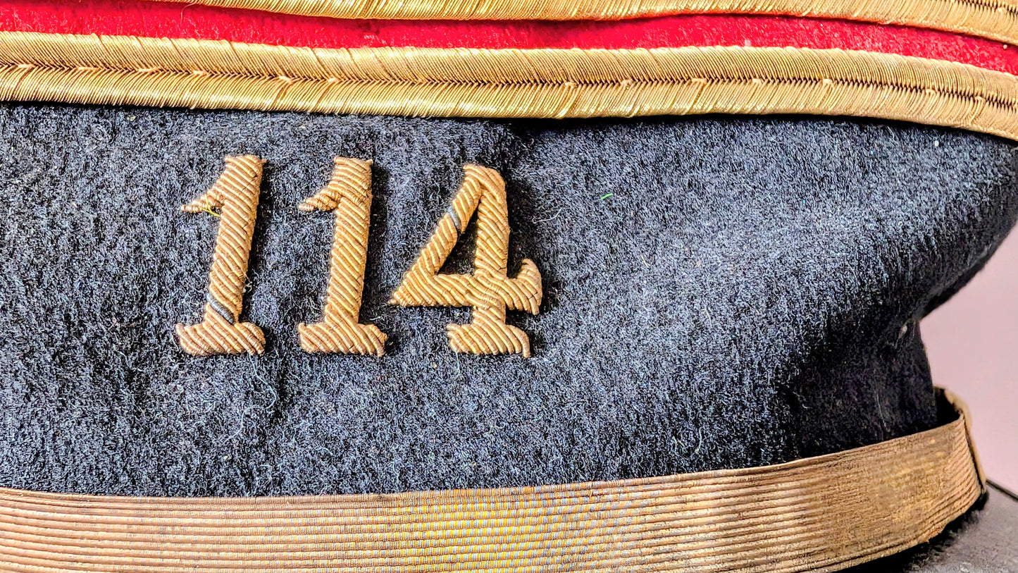Lovely WW1 French Army 114th Infantry Regt Captain's Kepi Cap Hat