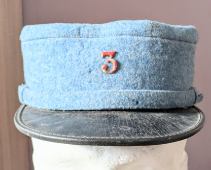 Rare WW1 French Army Horizon Blue 3rd Engineers Regt Woollen Kepi Cap