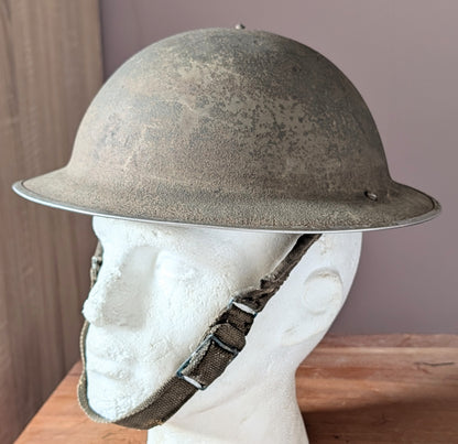 Early WW2 Dunkirk Era British Army Brodie Combat Helmet Dated 1938/9