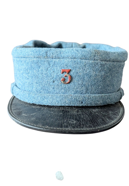 Rare WW1 French Army Horizon Blue 3rd Engineers Regt Woollen Kepi Cap