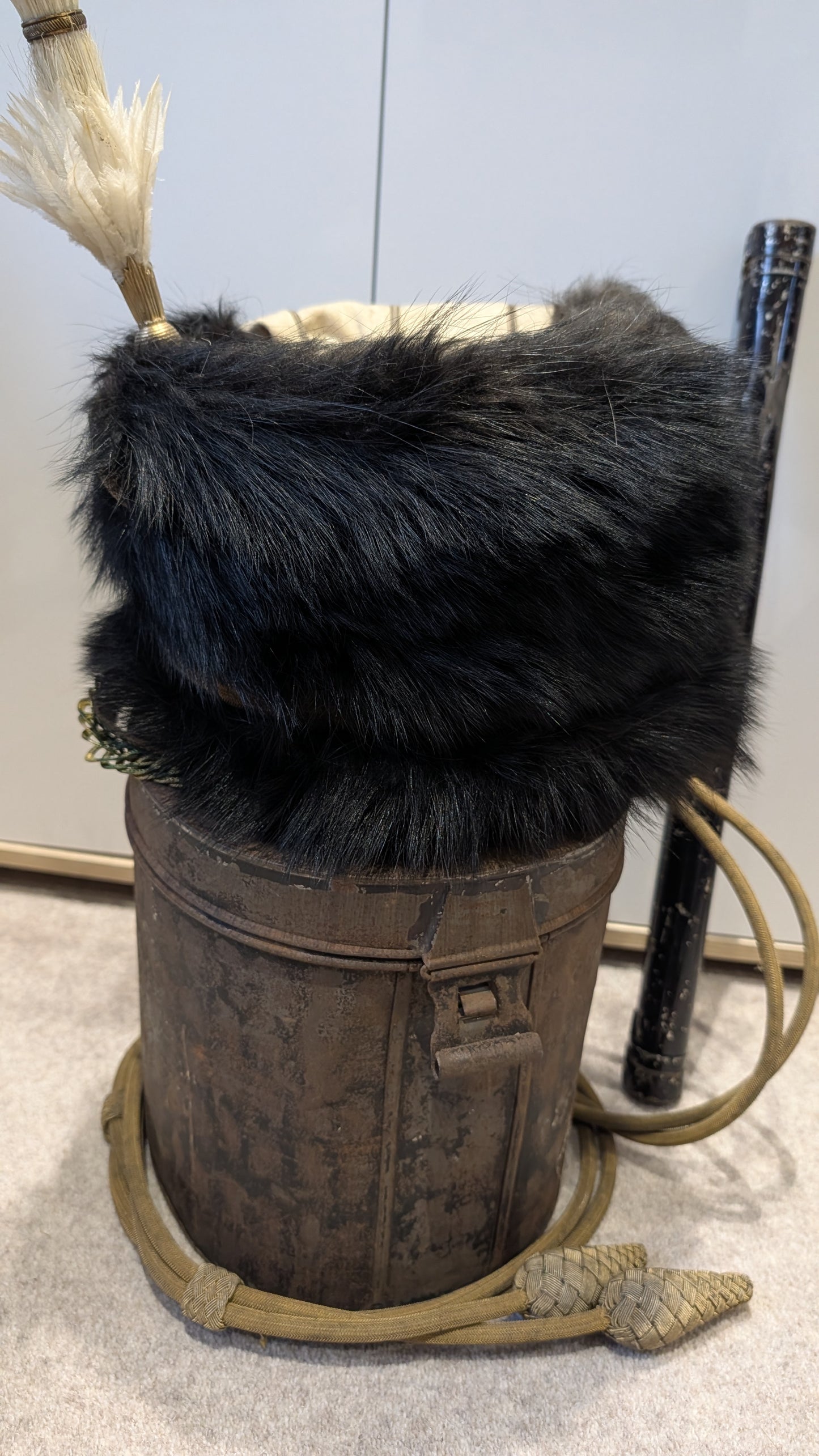 SOLD! Fantastic Pre WW1 13th Hussars Officers Busby & Tin Named to Triple DSO Winner Capt J G Rees