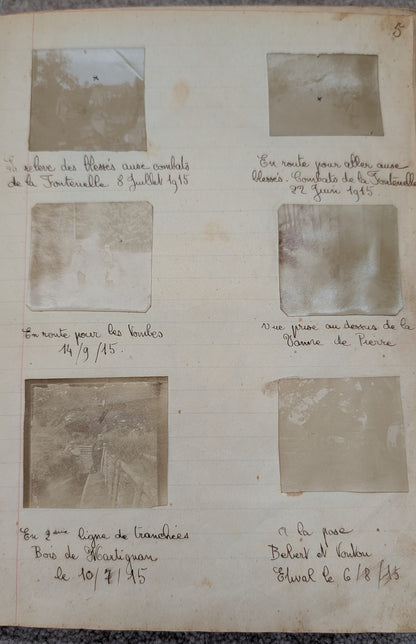 Unique WW1 French Army & Air Force Photo Album, Service Documents and Field Post Set to a Front Line Medic & Then Combat Pilot