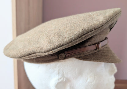 SOLD! WW1 British Army Wool Kent Volunteer Force Floppy Trench Cap Dated 1918