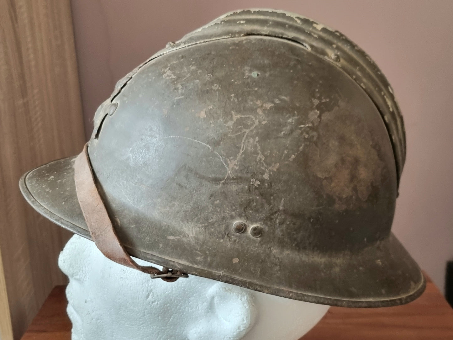SOLD! WW2 French Army Artillery M26 ‘Adrian’ Helmet With WW1 Badge