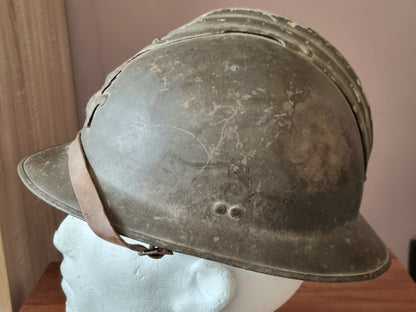 SOLD! WW2 French Army Artillery M26 ‘Adrian’ Helmet With WW1 Badge