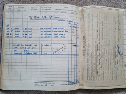 SOLD! Rare WW2 Glider Pilot RCAF Flying Log Book to Brian Andrews, Operation Varsity