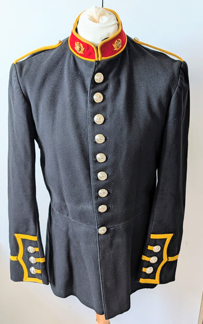 Vintage Royal Marines Tunic Bandsman RM Band Jacket Yellow Braid 1980s