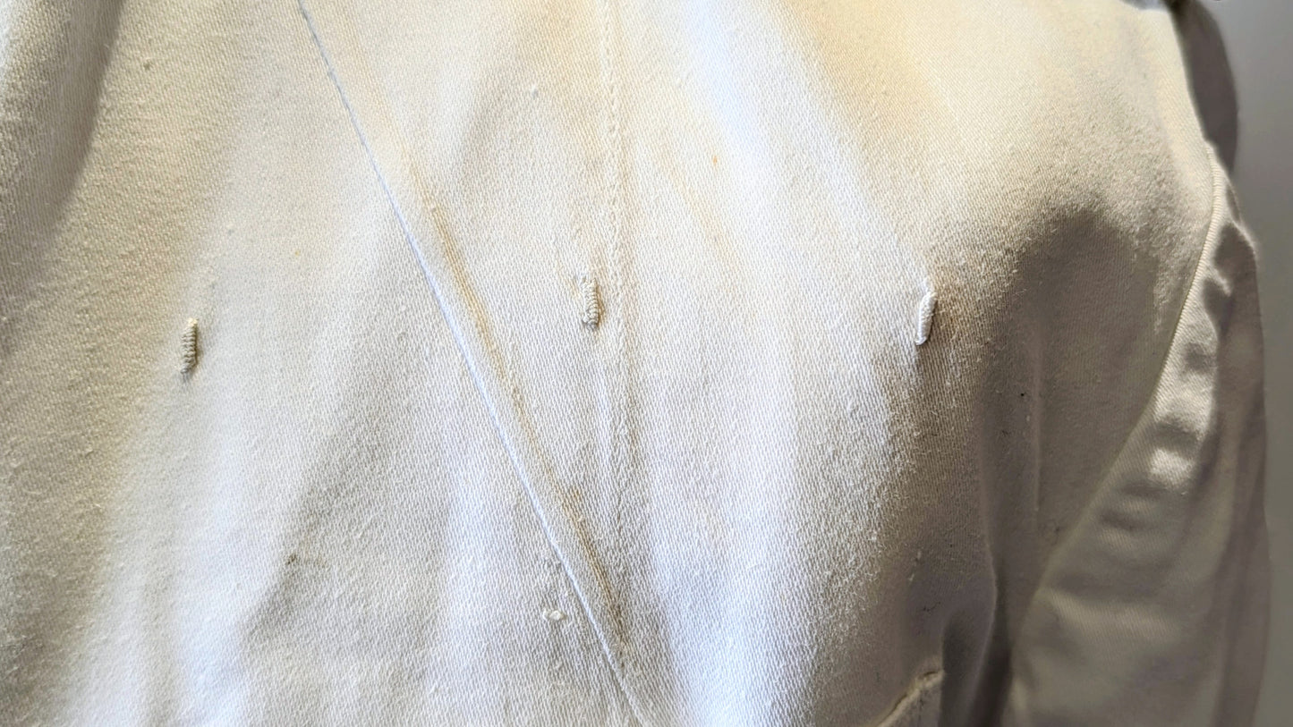 SOLD! Vintage Royal Navy No.1 Summer White Cotton Uniform Tunic Jacket 1958
