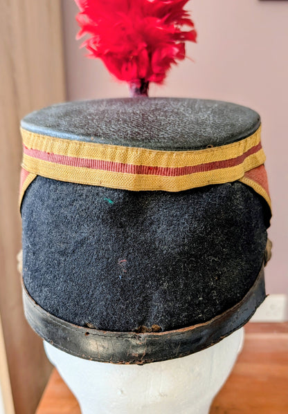 Early 20th Century French Republican Guard Shako With Feather Plume